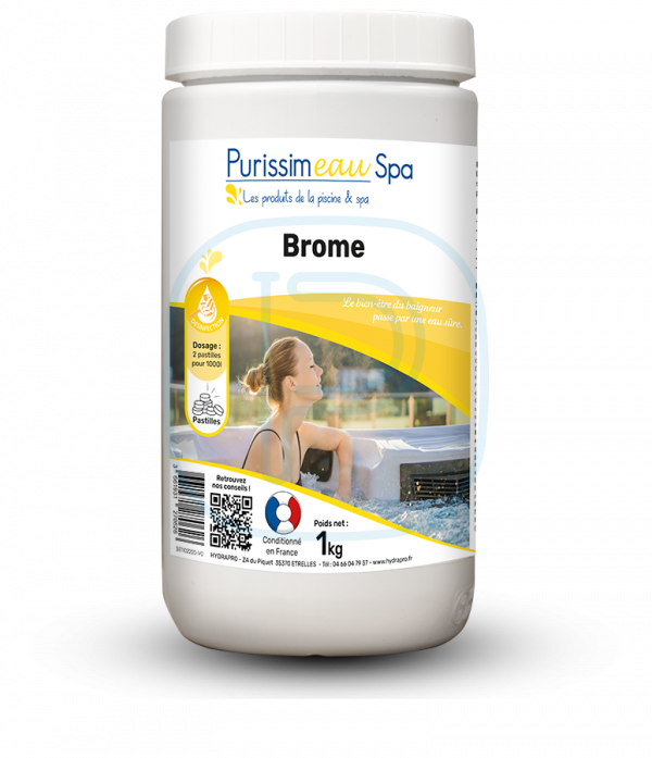 Purissim'eau - 0181 - Brome SPA - pastille 20g - pot de 1kg